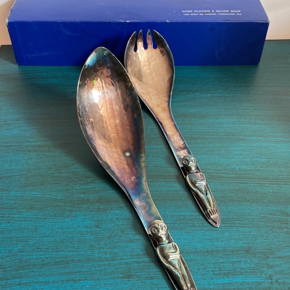 Set of silver plated serving utensils - Picture 2 of 2